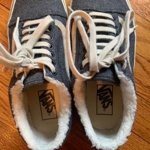 Flannel and Sherpa vans by madewell.